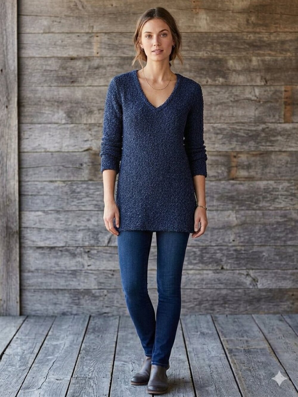 dirty Laundry size 2 Navy long sweater with lining